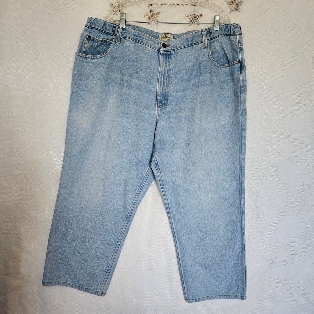 LL Bean Comfort Waist 44" x 26.5" Light Wash Men's Jeans